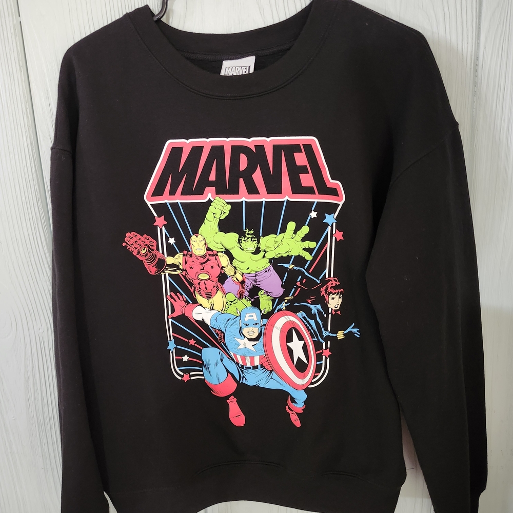 Marvel Black Graphic Men's Sweater